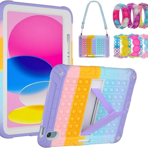 iPad 10th Generation‎ Case 10.9 inch iPad with 6PCS fidget poppers - Picture 1 of 12